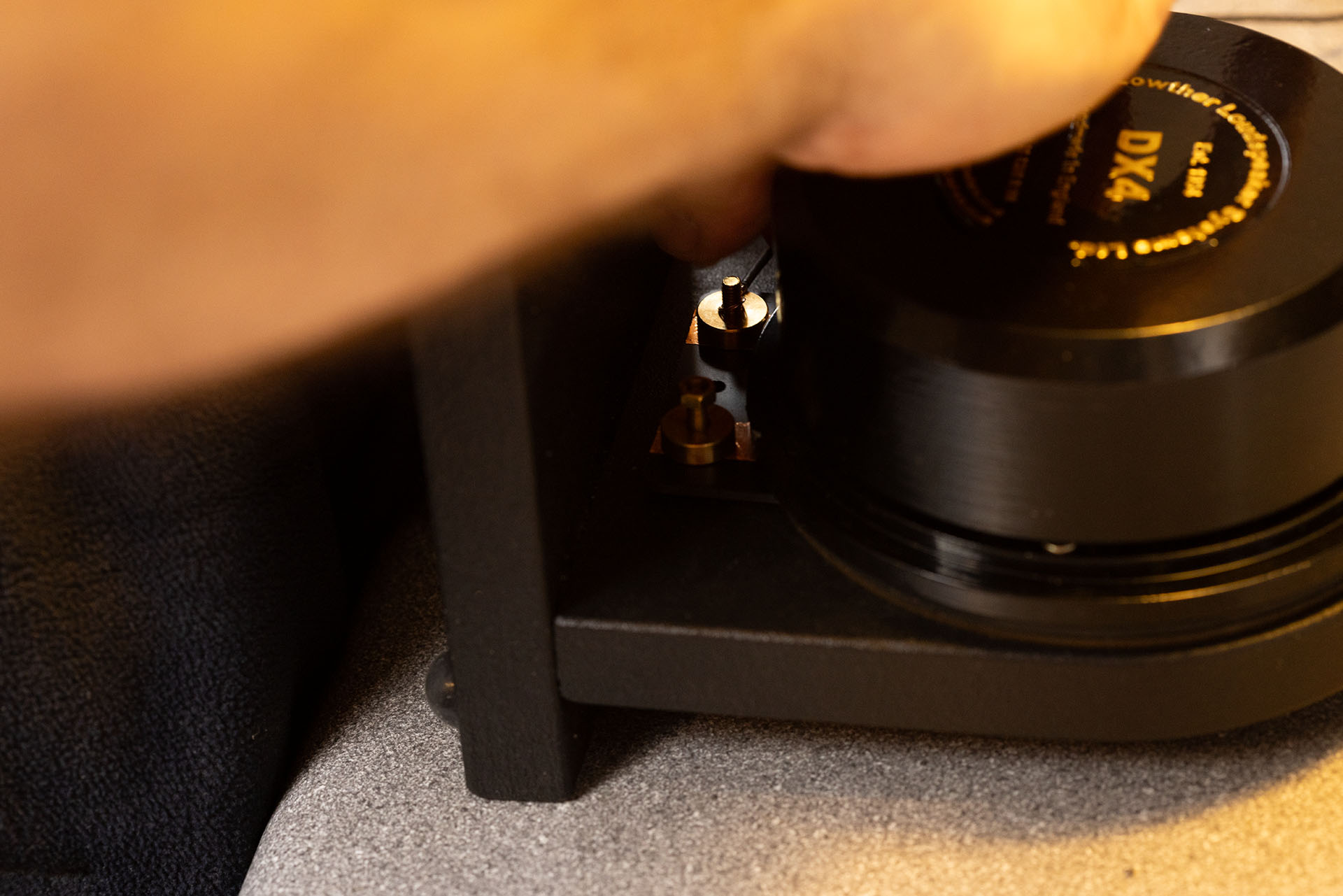 Detail of the Lowther Super Tweeter connectivity